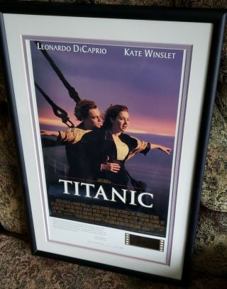 Rare Limited Edition Titanic Lithograph 70mm Lighted Film Cel 2445 Of 5000