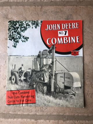 Antique John Deere No.  7 Combine Brochure 32 Pages A - 369 - 37 - 3