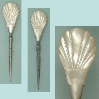 Antique Palais Royal Mother Of Pearl Stiletto / Awl French Circa 1820