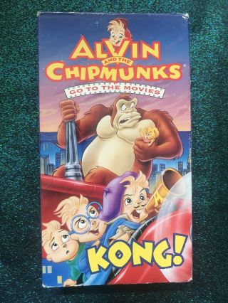 Alvin And The Chipmunks Go To The Movies - Kong (vhs,  1992) Rare Video
