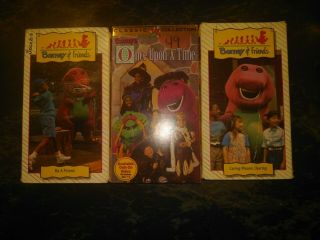 Barney Time Life Vhs Purple Dinosaur Be A Friend Sharing Is Caring Rare 1992