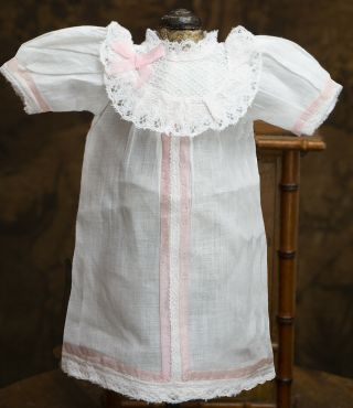 Antique French Factory Presentation Chemise For Jumeau Bru Bebe Doll 18 - 19 "