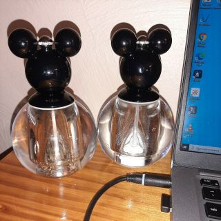 Disney Parks Mickey Mouse Acrylic Salt And Pepper Grinders Mill Rare Read Euc
