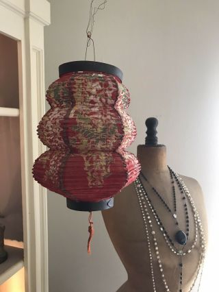 Antique Vtg Paper Lantern Chochin Japanese Asian Chinese Victorian