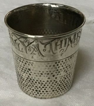 Only A Thimble Full Webster Sterling Silver Antique Thimble Shot Glass Jigger