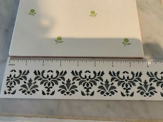 RARE VINTAGE LARGE LAURA ASHLEY SAGE CLOVER TILE FROM THE 1970’s Made in Italy 2