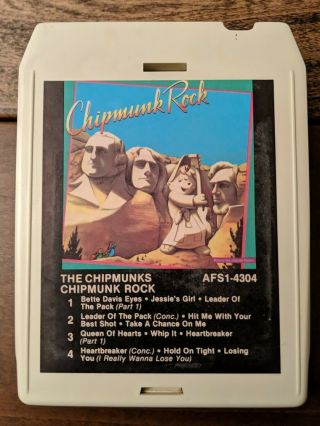 The Chipmunks - Chipmunk Rock 8 Track Tape Rare 1982