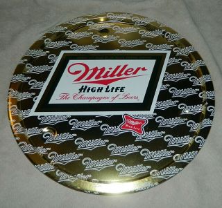 Rare Vintage Miller High Life Brewing Co Beer 12 " Metal Serving Tray Platter