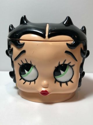 Vintage Plastic Betty Boop Head Mug W/ Top That Opens - Rare