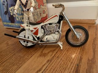 Vintage 1973 Evel Knievel Stunt Cycle 1st Edition - Complete/works - w/Cane - RARE 3