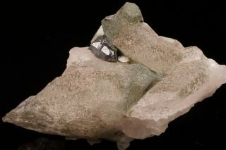 Rare Crichtonite Crystal On Quartz Selva,  Switzerland - Ex.  Robertson