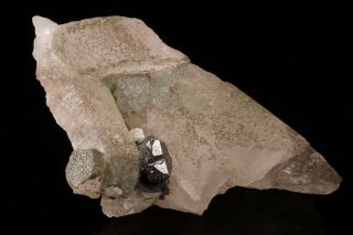 RARE Crichtonite Crystal on Quartz SELVA,  SWITZERLAND - Ex.  Robertson 2