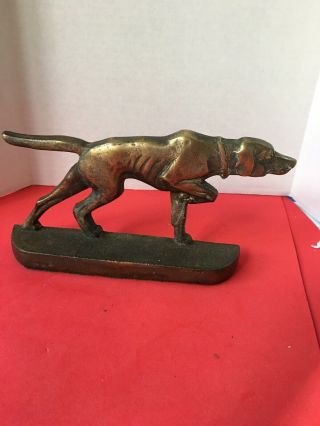 Antique Hubley Cast Iron Irish Setter Hunting Dog Art Statue Solid 303