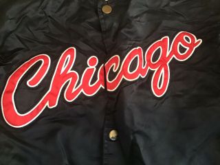 VINTAGE Chicago Bulls Starter Jacket Windy City Size L Michael Jordan Era RARE 2