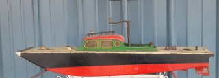 RARE VINTAGE 1930S ORKIN CRAFT WIND UP BOAT.  Rare body style 2