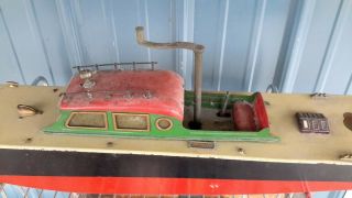 RARE VINTAGE 1930S ORKIN CRAFT WIND UP BOAT.  Rare body style 5