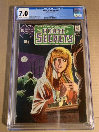 House Of Secrets 92 Cgc 7.  0 1st Swamp Thing Rare Key 1971 Dc Comics Wrightson