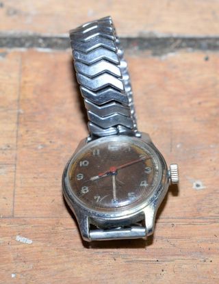 Vintage Lanco 15 Jewel Wwii Wrist Watch Mechanical Wristwatch Swiss Made