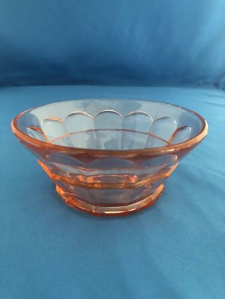 Pink Tea Room Depression Glass Finger Bowl - Art Deco Indiana Glass Co - Rare