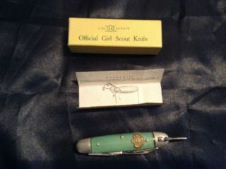 Vintage Kutmaster Girl Scout Pocket Knife Utica Ny U.  S.  A Complete Set
