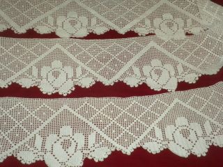 Antique&vintage Handmade Long Wide Cotton Crochet Lace Trim Code:b161