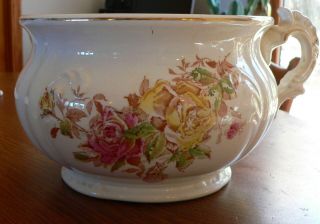 Tpc Empire June Rose Chamber Pot Roses Floral 1890’s French Cottage Country