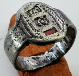Ancient Medieval Bronze Ring Vintage Antique Artifact 7.  27 Gr