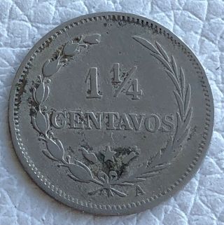 Dominican Republic 1888 A 1 1/4 Centavos Very Rare,  Coin