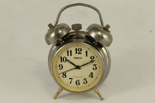 Vintage Raketa Miniature Alarm Clock Ussr Rare