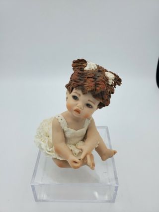 Unique,  Rare Hand Crafted Lila By Sibania,  Italian Collectible Doll 4  T
