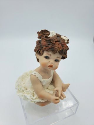 Unique,  Rare Hand Crafted Lila by Sibania,  Italian Collectible Doll 4  T 3