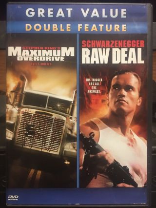 Maximum Overdrive / Raw Deal (dvd,  2010) Oop Rare Arnold Schwarzenegger