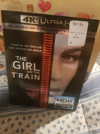 The Girl On The Train 4k Ultra Hd Blu Ray 2 Disc Set,  Rare Slipcover Digital