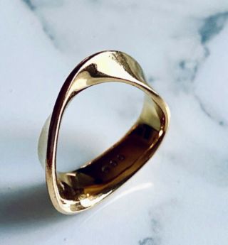 Georg Jensen 18k Gold Ring 900 MÖbius Vivianna Torun - Denmark - Rare