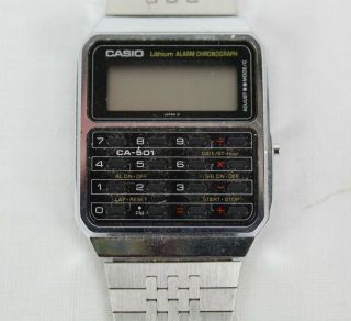 Vintage Casio Calculator Watch Ca - 501,  Parts / Repair