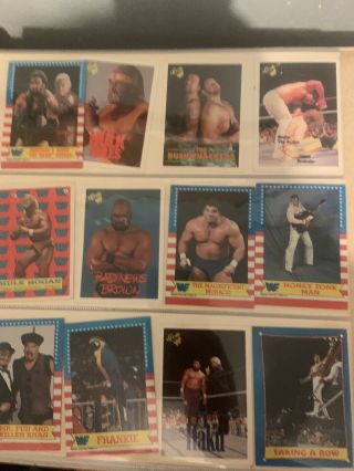Vintage Wwf Wwe Trading Card Album Full Of Rare Cards