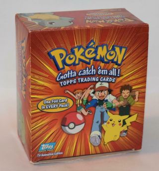 Rare 1999 Topps Pokemon Tv Animation Edition Empty Display Box (no Cards)