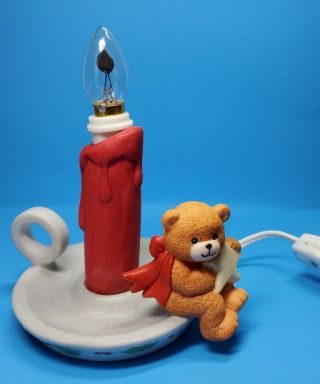 Lucy And Me Lucy Rigg Bear W Star Old Fashioned Candle Christmas Nightlight Rare