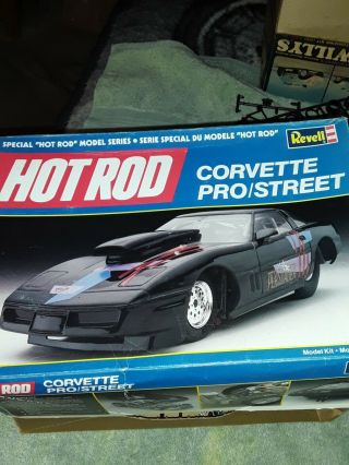 Revell Hot Rod Pro Street Corvette Model Kit Incomplete " Parts Car " ???