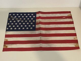 Vintage Rare 49 Star American Flag Cotton 11 " X 17”.
