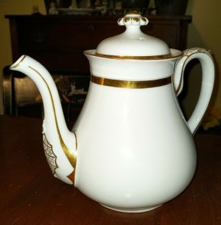 Antique Haviland French Limoges Porcelain Old Paris Style Tea Coffee Pot 19th.