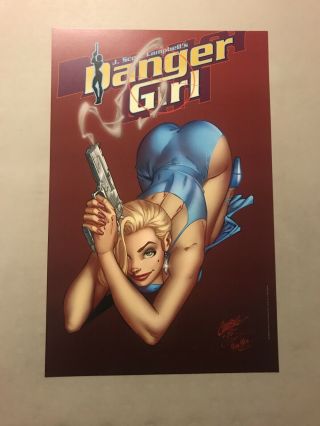J Scott Campbell Danger Girl 2 Abby Chase 11x17 Convention Art Print Rare Htf