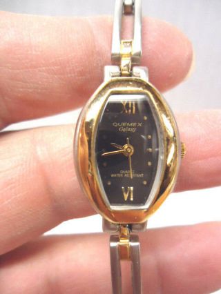 Quemex Galaxy Silver And Gold Tone Quartz Watch