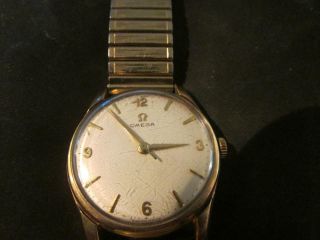Fabulous Mens Rare Vintage Omega 9ct Gold Watch,  17 Jewels,  Birm,  1961