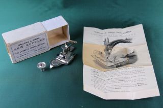 Wilcox & Gibbs Ruffler Chainstitch Sewing Machine Box