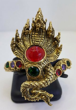 Naga Bangle 7 Heads Dragon Bracelet Talisman Jewelry Thai Buddha Amulet