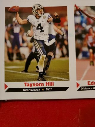 Rare 2014 Taysom Hill Rookie Rc Card Sports Illustrated For Kids Uncut Sheet 2