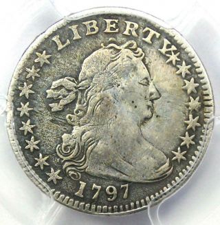1797 Draped Bust Half Dime H10c - Certified Pcgs Fine Details - Rare Date Coin