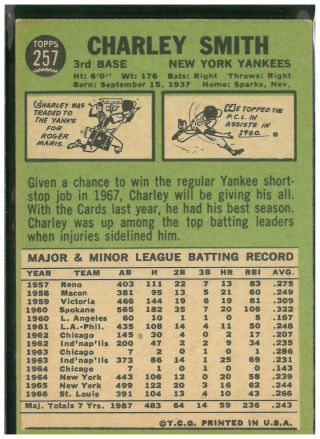 1967 Topps Vintage Baseball Set Break Pick Cards 257 - 533