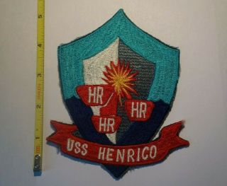 Extremely Rare Wwii Uss Henrico (apa - 45) Attack Transport Ship Patch.  Rare